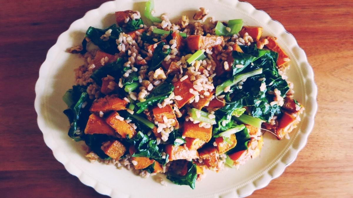 Gluten-Free Brown Rice & Pumpkin Salad Recipe | Healthy Salad Recipes