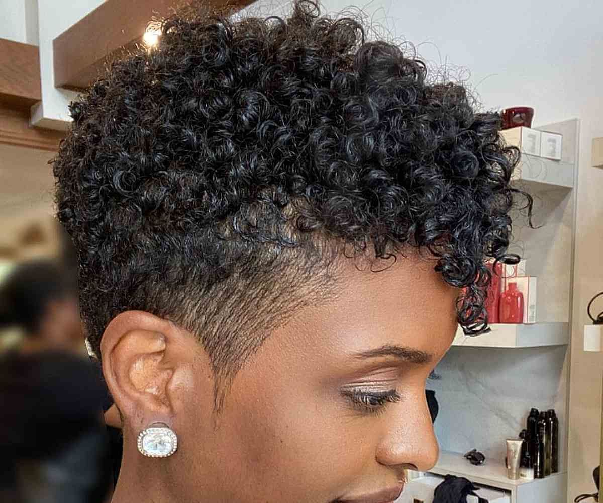 black womens taper fade haircut