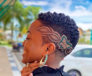black womens taper fade haircut